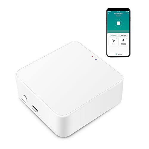 Smart Tuya Bluetooth Mesh Gateway Wifi Home Bridge Wireless Gateway Hub, Sprachsteuerung APP Fernbedienung, Funktioniert mit Alexa Google Home, Verbindet sich mit allen Tuya Bluetooth Mesh Geräten von SENCKIT