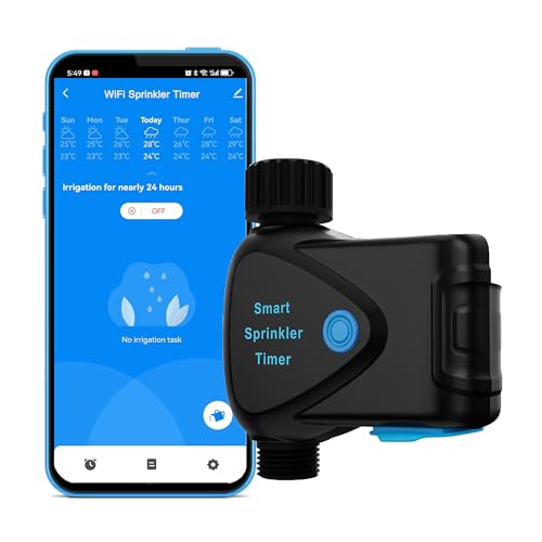 WLAN-Bewässerungstimer: Intelligenter Bewässerungstimer für Gartenschläuche, automatische Bewässerungssteuerung, App-Fernbedienung, wetterbasierte intelligente Bewässerung, kompatibel mit Alexa WLAN-Bewässerungstimer: Intelligenter Bewässerungstimer für Gartenschläuche, automatische Bewässerungssteuerung, App-Fernbedienung, wetterbasierte intelligente Bewässerung, kompatibel mit Alexa von SENCKIT