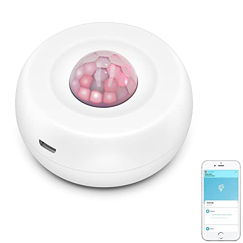 WiFi Smart Motion Sensor: PIR-Bewegungsmelder, kabelloses Infrarot-Heim-Sicherheitssystem mit kostenlosen App-Benachrichtigungen, 360-Grad-Erfassungsreichweite, für Smart Home Automation von SENCKIT