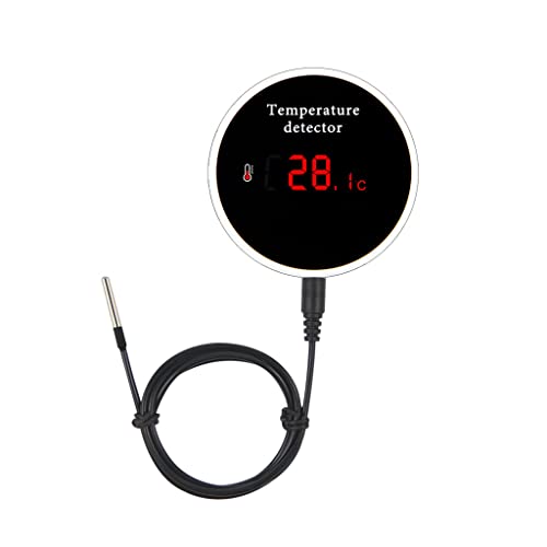 WiFi Temperature Sensor Smart Thermometer: Digital Temperature Monitor Gauge with Waterproof External Probe, App Alert & Buzzer Alarm, Rechargeable Battery, for Freezer, Refrigerator, Fish Tank von SENCKIT