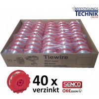 40 Rollen Bindedraht Senco 08A40 SRT40 tjep Draht ultra grip 25, 40, 58 re-bar xp 25, xp 40-EN14770 von SENCO