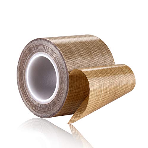 SENCOL 100% Quality Assurance; PTFE Coated Fiberglass Teflon Tape,high Temperature Tape;Drying Conveyor Belt; Welding Sealing Tape; -196℃ - +300℃ (48mm x 12yards x 0.18mm, Brown 2) von SENCOL