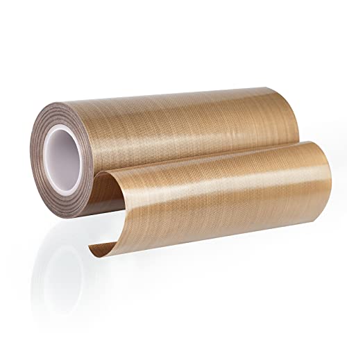 SENCOL Braun, 150 mm x 12 m x 0,18 mm, 100% Qualitätssicherung, PTFE-beschichtetes Fiberglas-Teflonband, Hochtemperaturband; Trocken-Förderband; Schweißdichtband von SENCOL