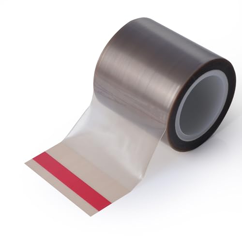 SENCOL Reines PTFE-Band, PTFE-Folienband, Hochtemperaturband aus PTFE-Folie, hellbraun, verschiedene unterstützte Größen (Hellbraun, 50mmx10m x0,08mm) von SENCOL
