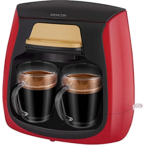 SENCOR Kaffeemaschine, 0,3 l, Fassungsvermögen: 500 W, Rot von SENCOR