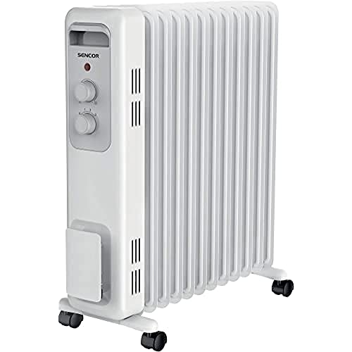 SENCOR, Weiss SOH 3211WH Elektro-Öl-Radiator, 2300 Watt, 11 Heizlamellen, Überhitzungsschutz von SENCOR