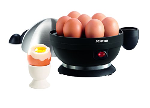 SENCOR SEG 720BS Eierkocher (380 Watt, Kapazität bis zu 7 Eier, 3 Kochstufen) schwarz von SENCOR