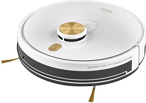 SENCOR Staubsaugerroboter mit UVC-Desinfektionslampe, WiFi mit App, Kartographie mit 5 Ebenen mit intelligenter Planung, präziser Lasernavigation, Hinderniserkennung, 120 Minuten von SENCOR