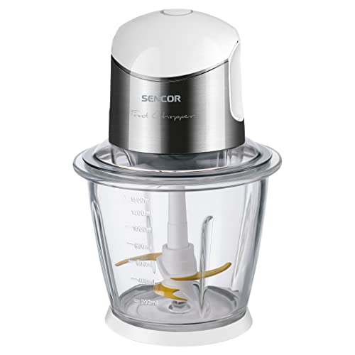 Sencor Mini Chopper 800W Chef Mini Küchenmaschine 4 bi-level Klingen, 1,5L robuste Schüssel von SENCOR