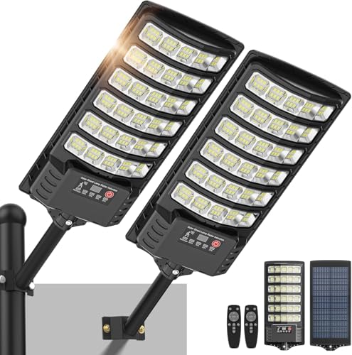 SENDALE Solar Straßenlaterne für Außen 2 Stück,600W Solarlampen mit Bewegungssensor, 6500K Solarleuchten Dämmerung bis zum Morgengrauen, IP67 Wasserdichte Solarstrahler für Gärten Garage SENDALE Solar Straßenlaterne für Außen 2 Stück,600W Solarlampen mit Bewegungssensor, 6500K Solarleuchten Dämmerung bis zum Morgengrauen, IP67 Wasserdichte Solarstrahler für Gärten Garage von SENDALE