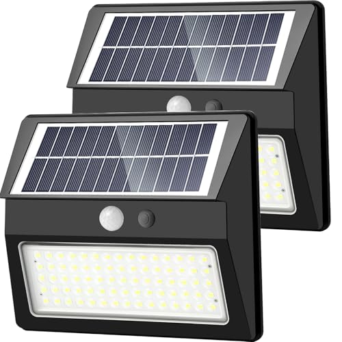 SENDALE Solarlampen für Außen mit Bewegungsmelder,2000mAh Solar Aussenleucht IP65 Wasserdichte,75 LED 3 Modi Solarleuchten Aussenleuchte für Hof Stufen Garage Treppenstufen von SENDALE