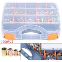 1200pcs/set Blindnietmutter Edelstahl Edelstahl Aluminium Nietmutter M3 M4 M5 M6 M8 M10 M12 von SENDERPICK