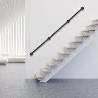 12ft Edelstahl Geländer Balustrade Treppe Handlauf Wand Rohr Treppe Wandbanner Treppe innen außen Treppe Handlauf Balkon 3 Abschnitte von SENDERPICK