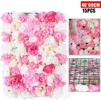 15 Stück 60 x 40cm Wandzeitung Blume, diy Blumenhintergrund Rosenwand Künstliche Blumen für Hochzeitsdekoration Party Urlaub Feier, Pink + Weiß 15 Stück 60 x 40cm Wandzeitung Blume, diy Blumenhintergrund Rosenwand Künstliche Blumen für Hochzeitsdekoration Party Urlaub Feier, Pink + Weiß von SENDERPICK