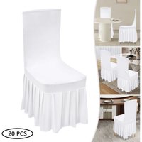 20 elastische Hussen für Restaurantstühle, Stuhlhussen mit dicker Faltenrock, Jacquard-Hussen, Dekoration für Hochzeiten zu Hause. von SENDERPICK
