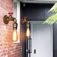 2er-Set Wandlampen E27 aus Metall - Retro Industrial Loft Style von SENDERPICK