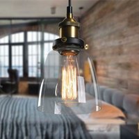 Senderpick - 40W Vintage Glasschirm Pendelleuchte Loft Deckenlampe Hängeleuchte Hängelampe von SENDERPICK