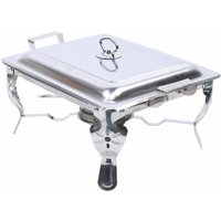 6L Speisenwärmer Chafing Dish Warmhaltebehälter Wärmebehälter Food Behälter mit Deckel Edelstahl 21x26x26cm von SENDERPICK