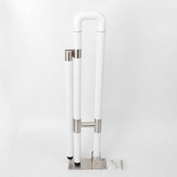 75cm wc Waschraum Handlauf Aufstehhilfe Stützgriff Sicherheitsgriff Haltegriff Stützklappgriff klappbar Weiß-Mit Fuß von SENDERPICK