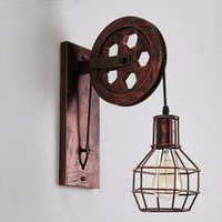 Senderpick - Antik Retro Wandleuchte Wandlampe Hängeleuchte Wandleuchter Licht Holz E27 von SENDERPICK