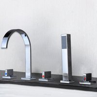 Senderpick - Armatur Wannenarmatur Badewannenarmatur Wasserhahn Set Handbrause Wannenrand Mischbatterie Wasserhahn von SENDERPICK