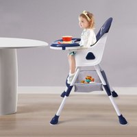 Senderpick - Blau Faltbar Kinderhochstuhl Babyhochstuhl Essstuhl 6 Monate und + von SENDERPICK