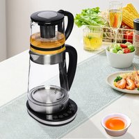 Bouilloire en verre à LED avec réglage de la température + fonction de maintien au chaud, filtre à thé en acier inoxydable + accessoire pour théière, von SENDERPICK