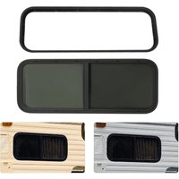 Caravan-Seitenfenster, Schiebefenster, Caravan-Fenster, Insektenschutz, schwarze Aluminiumlegierung, schwarzes gehärtetes Glas (1000 × 400) von SENDERPICK