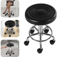 Drehbarer und höhenverstellbarer Barstuhl, höhenverstellbarer Barhocker auf Rollen, um 360° drehbarer Sitz, Friseurstuhl auf Rollen. von SENDERPICK