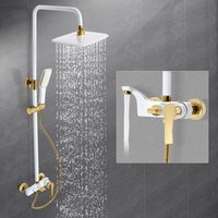 Duschgarnitur Goldener Duschkopf Duschsystem Handbrause Höhenverstellbar Duschgarnitur Goldener Duschkopf Duschsystem Handbrause Höhenverstellbar von SENDERPICK