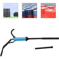 Edelstahl-Fasspumpe 201 Handpumpe mit U-förmigem Ölauslassrohr 16-18 l/min, blau Universal-Handpumphebel für 55-Gallonen-Fässer von SENDERPICK