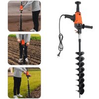Elektrischer Erdbohrer, Schraube 1900 W, Bohrmaschine mit Aufsatz (Durchmesser 120 mm) und gebürstetem Motor, professionelles Erdbohrer-Set, von SENDERPICK
