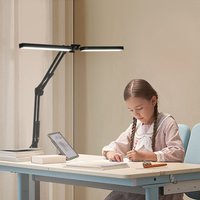 Senderpick - Flexible Faltbare Doppelkopf-Schreibtischlampe LED-Schreibtischlampe Tischleselampe von SENDERPICK