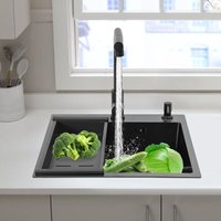 Granit Küchenspüle Einbauspüle Granit Küchenspüle Spüle 50x45 Schwarz Granit Küchenspüle Einbauspüle Granit Küchenspüle Spüle 50x45 Schwarz von SENDERPICK