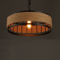 Senderpick - Hanfseil Kronleuchter Rustikal Pendelleuchte Industrie Style Lampe Deckenleuchte von SENDERPICK