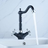 Küchenspüle Wasserhahn - Einhebelmischer - Retro schwarz - Küchenarmatur - Küchenoberschrank - Messing-Spüle Wasserhahn von SENDERPICK
