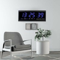 Led Digital Display Wanduhr LED-Großbilduhr Seniorenuhr Wohnzimmer Büro Clock Kalender & Temperatur von SENDERPICK