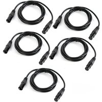 Senderpick - Lot de 5 câbles dmx 1M 3-Pin xlr dmx Kabel Signal Kabel Stecker zu Buchse für Bühne Licht bewegliches Licht Par Licht Scheinwerfer von SENDERPICK