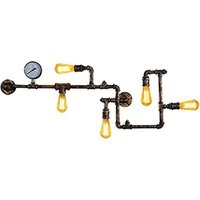 Retro Metall Wandleuchte Bar Licht Wandlampe Industrielampe Wasserrohr Lampe von SENDERPICK