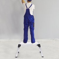 Robuste Leiter mit Arbeitsplattform Arbeitsplattform aus Aluminiumlegierung Klappbarer Arbeitsstuhl Maximale Tragkraft von 150 kg/330 lb von SENDERPICK