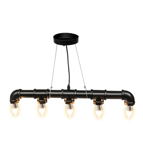 SENDERPICK Vintage Retro Pendelleuchte, Industrie Kronleuchter Deckenlampen E27 Retro Wasserrohr Pendelleuchte Hängelampe Loft Lampe Leuchte SENDERPICK Vintage Retro Pendelleuchte, Industrie Kronleuchter Deckenlampen E27 Retro Wasserrohr Pendelleuchte Hängelampe Loft Lampe Leuchte von SENDERPICK