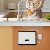 220V 5500 w Elektrischer Warmwasserbereiter ohne Tank Durchlauferhitzer Kleiner thermostatischer elektrischer Warmwasserbereiter-Schwarzer Korpus von SENDERPICK