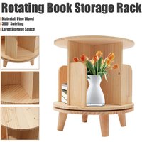 360 Grad drehbares Bücherregal 1 Tier Storage Rack Einzigartige Anzeige Bücherregal Silent von SENDERPICK