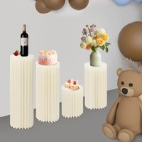 Senderpick - 4 Stück Faltkarton Kuchenstrauß Stand Centerpiece Display Zylinder Blume Stand Hochzeitsfest Dekoration Karton Blume Stand Senderpick - 4 Stück Faltkarton Kuchenstrauß Stand Centerpiece Display Zylinder Blume Stand Hochzeitsfest Dekoration Karton Blume Stand von SENDERPICK