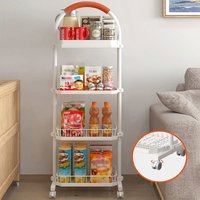Senderpick - Aufbewahrungsregal 40 x 25 x 103 cm, vertikales Regal mit vier Ebenen, ausgestattet mit zwei Regalböden und zwei Körben, von SENDERPICK