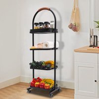 Senderpick - Aufbewahrungsregal 40 x 25 x 103 cm, vertikales vierstufiges Lagerregal mit zwei Regalböden und zwei Körben, vierstufiges Lagerregal, von SENDERPICK