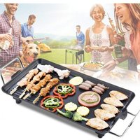 Gusseisengrill 1350W, antihaftbeschichtete Heizplatte, BBQ-Grill, Elektrogrill, Tablett Gusseisengrill 1350W, antihaftbeschichtete Heizplatte, BBQ-Grill, Elektrogrill, Tablett von SENDERPICK