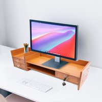 Senderpick - Hölzerne Schreibtisch-Organisation mit Schubladen Bürobedarf Computer Schreibtisch Tischplatte von SENDERPICK