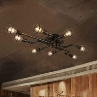 Senderpick - Industrielle Deckenleuchte Wasserschlauch 8 Leuchten E27 Retro-Röhrenlampe Café-Bar Kerzenhalter ohne Glühbirnen Senderpick - Industrielle Deckenleuchte Wasserschlauch 8 Leuchten E27 Retro-Röhrenlampe Café-Bar Kerzenhalter ohne Glühbirnen von SENDERPICK