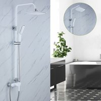 Regendusche Duschsystem Weiße Duscharmatur Duschstange Keramik von SENDERPICK